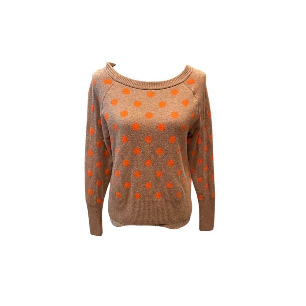 GAP Tan Sweater with Orange Dots